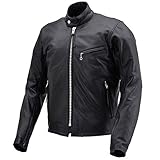 デイトナ(Daytona) バイク 革ジャン レザージャケット 本革(撥水加工) 春秋冬 シングル ライダース 襟なし DL-001 ブラック 2XLサイズ(メンズ) 17810