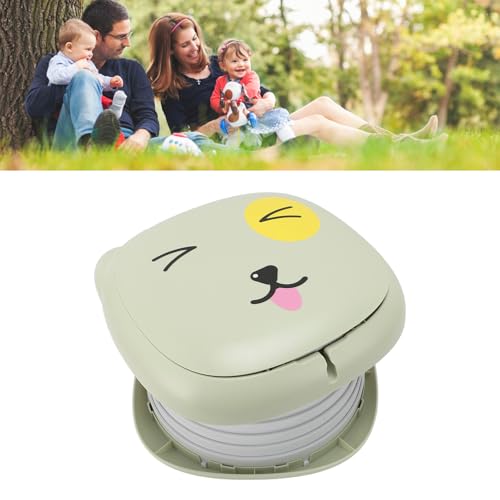 Image of TOPINCN Children Travel Toilet Seat, Portable Foldable Potty Seat with Storage Bag, for Car Driving Camping Travel Toddler Portable Potty Trainer (Green)