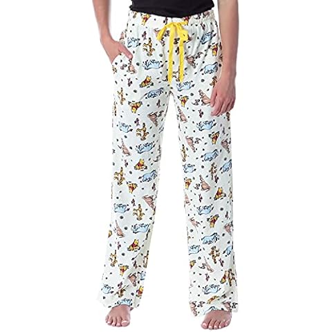 MJC International Disney Winnie The Pooh Women's Classic Character Art Loungewear Pajama Pants (X-Large), Multicolor Cover