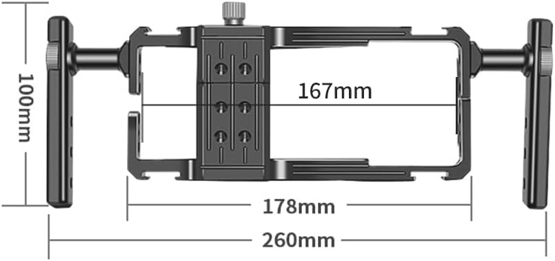 Phone Cage Video Rig Dual Handle for iPhone Android Cellphone Video Stabilizer Handheld Tripod Mount Hand Grip Filmmaking Vlog