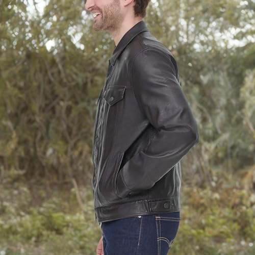 Image of Levi's Men's Faux Leather Classic Trucker Jacket