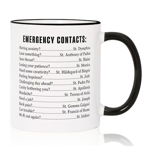Shqiueos Funny Catholic Gifts for Women Men, Humor Christian Mug 11oz