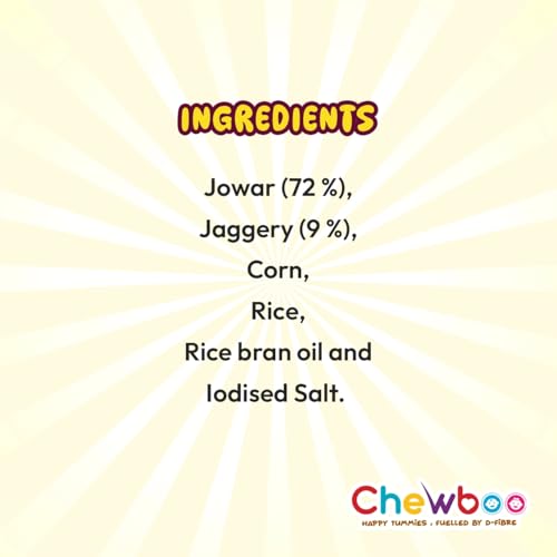 Image of Chewboo Jowar Millet Shells for Kids | Light & Gut-Friendly Fibre Cereal | 72% Jowar & Jaggery | No Refined Sugar | Crunchy Healthy Snack | 400g