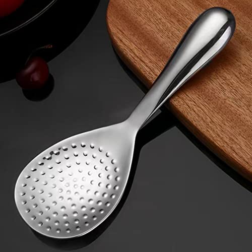 Upkoch Rice Paddle Rice Spoon Stainless Steel Rice Scooper Rice Cooker Spoon Non Stick Rice Spatula Serving Spoon Kitchen Utensil For Rice Mashed Potato #TOP3