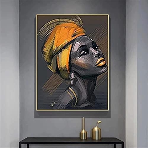 Tableau femme noire africaine moderne KEBIA 70x100 cm salon