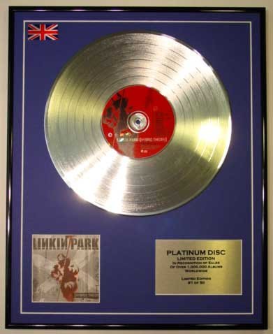 LINKIN PARK/LTD EDITION CD PLATINUM DISC/HYBRID THEORY