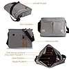 CHEREEKI Messenger Bag, Men's Canvas Shoulder Bag Satchel Bag with Multiple Pockets for Work, School, Traveling and Daily Use (Fits 13.3 inch Laptop) #4