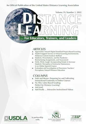 Distance Learning Vol 19 Issue 1 (Distance Learning Journal)