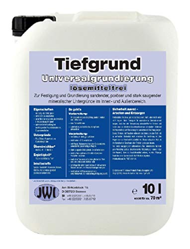 10 L Qualitäts Tiefgrund LF Lösemittelfrei Tiefengrund Universalgrundierung Grundierung gebrauchsfertig Cover