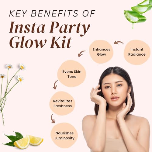 Image of Aroma treasures Insta Party Glow one time use kit for all skin type