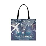 Marke: XiangHeFu XiangHeFu Große Kapazität Handtasche Lässig wiederverwendbare Weltreise Route Einkaufstasche Picknick Mode