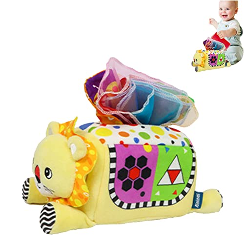 Caixa de tecido brinquedo sensorial | Cachecóis de caixa de tecido colorido Montessori Pré-escolar B