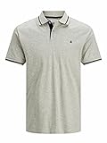 Camiseta Jack & Jones Jjejersey SS Noos-Polo Camisa, Gris Claro, L para Hombre