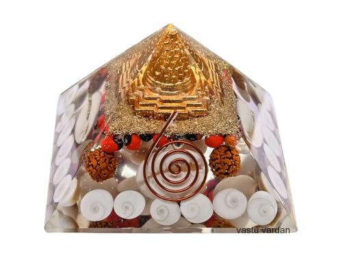 Image of 2-Inch Laxmi Pyramid | Divine Goddess Laxmi Pyramid for Wealth, Prosperity, and Good Fortune | Handmade Spiritual Decor for Home and Office | Vastu Remedy for Success