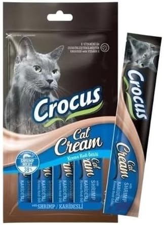 Crocus Karidesli Sıvı Kedi Ödül Maması 15 gr x 4 Adet