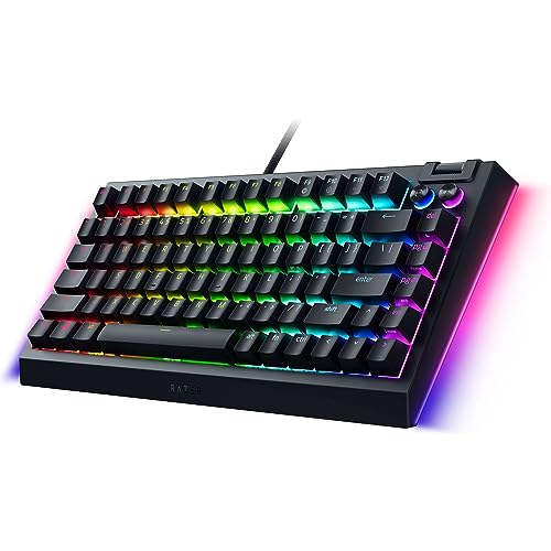 Razer BlackWidow V4 75% Mechanical Gaming Keyboard: Hot Swappable Design - Compact & Durable - Orange Tactile Switches - Chroma RGB - Roller & Media Keys - Wrist Rest Snap Tap - Black by Razer - Image 9