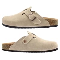 Women's Suede Clogs Men's Slip-On Leather Mules Non-Slip Potato Shoes — image 7