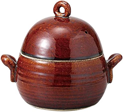 Set of 10 American Glaze Egg Pots, 7.6 x 5.8 x 6.5 inches (19.4 x 14.7 x 16.6 cm), 33.2 oz (960 g), Earthenware Pot, Restaurant, Commercial Use, Japanese Tableware,