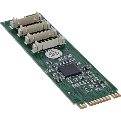 Carte d'interface M.2 RS232 multi-ports série DB9 Inline 76660W pour PC