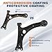 KUIPERAUTO 4PCS Front Lower Control Arm and Ball Joint Assembly Compatible with 2000-2005 Toyota Celica 2003-2013 Toyota Corolla