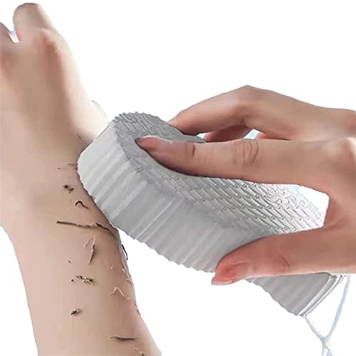Éponge de bain ultra douce pour le corps et la douche - Éponge de bain exfoliante pour enlever les peaux mortes - Brosse exfoliante pour le nettoyage et le nettoyage - Gris Cover