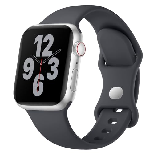Silicone Band Compatible with Apple Watch Bands for Women 40mm 44mm 45mm 46mm 38mm 41mm 42mm 49mm Ultra Men, Sport Strap for iWatch Bands Series 10 9 8 7 6 5 4 3 SE