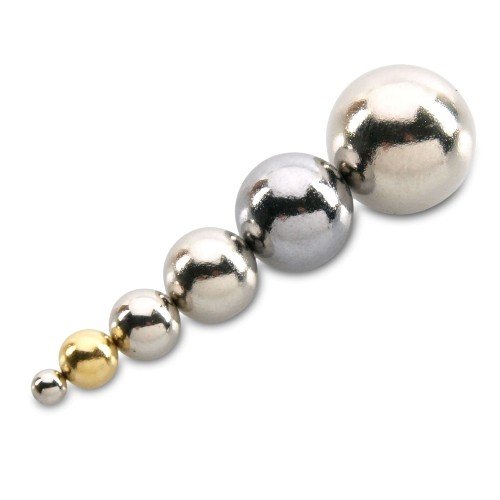 Magnetkugel/Kugelmagnet Ø 19,0 mm Chrom N38 (magnets4you) - hält 5,7 kg, Neodym NdFeb Supermagnet Dauermagnet