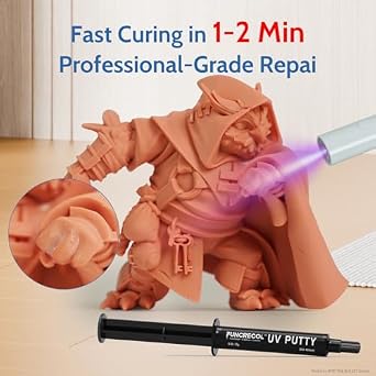 Standard Photopolymer Resin Grey 1000g and UV Light Curing Putty for Plastic Filler and Model Putty