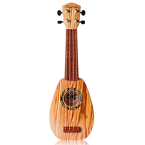 YOLOPARK 17″ Kids Toy Guitar for Girls Boys, Mini Toddler Ukulele Guitar with 4 Strings Keep Tones Can Play for 3, 4, 5, 6 7 Year Old Kids Musical Instruments Educational Toys for Beginner (Wood)