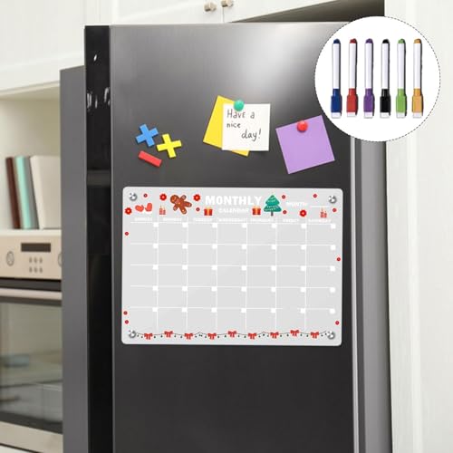 Tableau de planification portable Oshhni, calendrier effaçable grand format avec marqueurs inclus