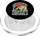 divertente born to go pesca spigola pesce pescatore ragazzi bambini popsockets popgrip per magsafe