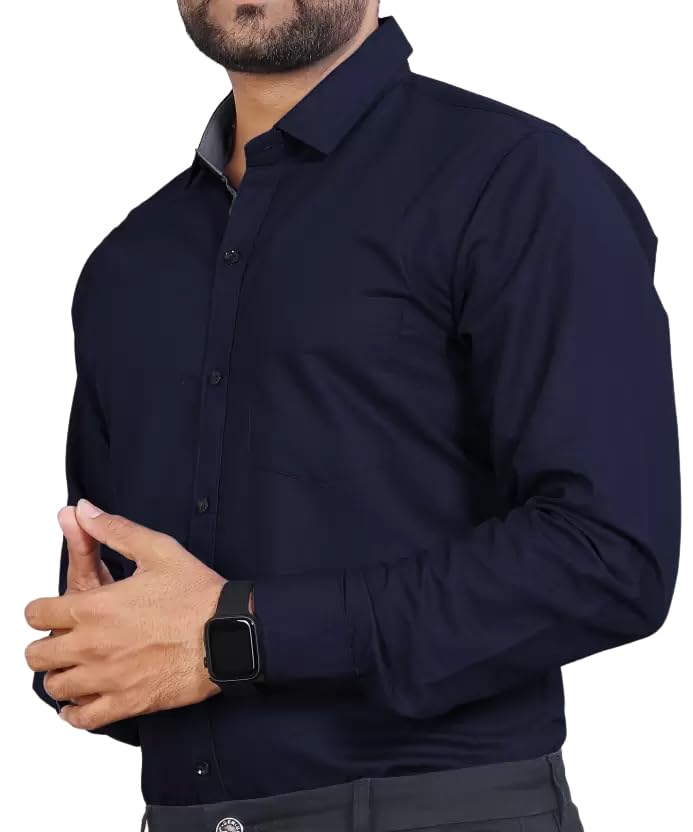 Image of Tee Projekt Premium Plain Cotton Shirt for Men | Cotton Shirt | Casual Shirt | Solid Shirt | Full Sleeves | Formal Shirt