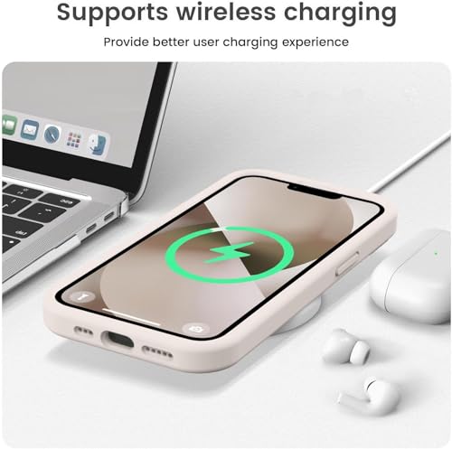 Image of DIZORO Square Candy Case Compatible for iPhone 13 / iPhone 14 6.1 Inch Shockproof Slim Back Cover Liquid Silicone Case - Stone