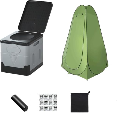 [Joxoilso] �ȈՐ܂肽���ݎ��|�[�^�u���g�C�� 150kg�ω׏d �ً}�L�����v�p �h�� ���p �g�уg�C�� �􂦂� �g�ݗ��ĊȒP �a�� ���s �ԍ� ���݌���p �Ìō�12�� �e���g�t�� (+�e���g,�O���[)