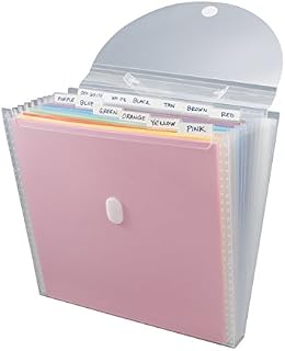 Storage Studios Expandable Paper Organizer 12 Pockets, 1.375 x 13.125 x 13.25 Inches