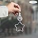 Menolana 10Pieces Five Pointed Star Shaped Carabiner Key Chain Clip Keyring Hook Heavy Duty for Luggage Backpacks Traveling Camping Outdoor, Silver