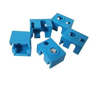 5X High Precision 3D Printer Heater Block Silicone Cover Thermal Protection Socks Compatible with V6 PT100 Heated Block hotend and Titan Aero Extruder