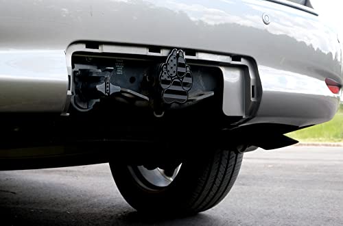 eVerHITCH K9 Dog Paw Print Flag Metal Trailer Hitch Cover Plug with Anti-Rattle Pin Bolt (Fits 2\" Receivers, Black) - Thumbnail 5