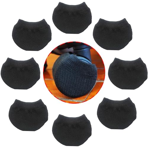 Xiufortion 8 PCS Luggage Suitcase Wheels Socks Dust Socks Prevents Dirt And Rolling Keep Floors Clean Luggage Wheels Cover Socks (Black)