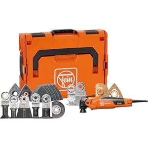 FEIN Multimaster MM 500 Plus Top EDITION, Das leistungsstarke MultiTool bei Ausbau und Renovierung mit 62 Zubehören zum Sägen, Schleifen, Schneiden, Fliesen austrennen und mehr.