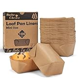 Bake Choice 100 Pezzi Mini Stampi da Plumcake, Carta Forno Naturale, Piccoli Stampini per Cupcake, Muffin e Brownie, 8 x 5 x 4 cm