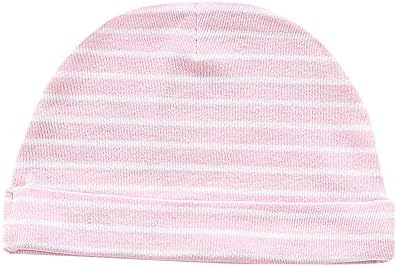 Baby Hat and Mittens, Newborn Set, 5 Hats and 5 Pairs Mittens for Babies, Boys, Girls, Ages 0-6 Months, 100% Cotton - Pink - One size