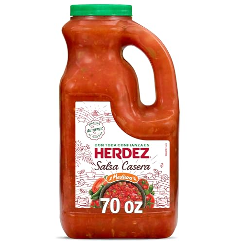 HERDEZ Salsa Casera, Medium, 70 oz Jug – Authentic Mexican Homestyle Salsa for Tacos, Chips & Dips