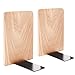 2 pièces serre-livres en bois, bois de hêtre naturel fabriqué à la main support de livre documents extrémités de stockage support d'étagère pour bureau à domicile bibliothèque école décoration (Beech)