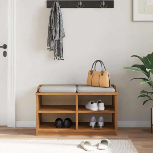 Meuble chaussures en bois massif avec 4 compartiments