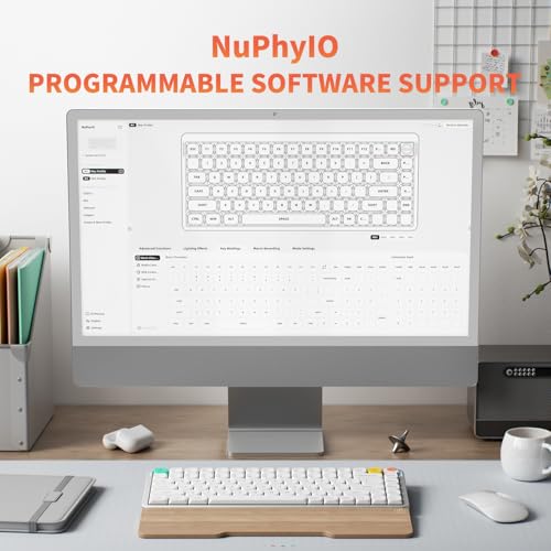 Image of nuphy Air75 V3 Hot Swappable Wireless Mechanical Keyboard, 84 Keys, 75% Customized with Button, RGB Backlight, Support Bluetooth /2.4GHz /USB-C - UK Layout