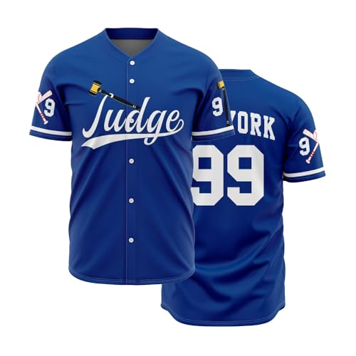 ETKWQPG Stitched 99 Baseball Jerseys Embroidered Patches Mens Baseball Shirts for Party (Blue Size 2XL)