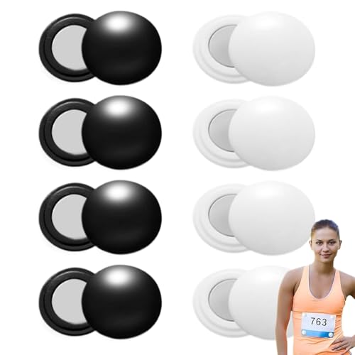 Sujetadores Magnéticos para Dorsales De Corredores | Sujetación De Números De 8 Pares,Sujetadores Magnéticos Reutilizables Multiusos para Atletismo, Ciclismo, Baile Y Competiciones Deportivas