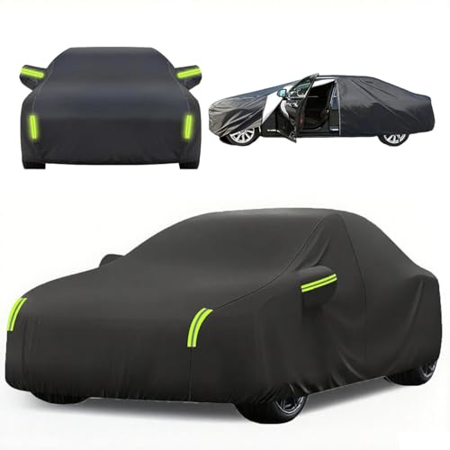 Housse de Voiture Imperméable pour BMW F36 Serie 4 Gran Coupe 2013-2017,Noir sur Mesure Bâche Auto Anti-UV Protection Contre Pluie Neige Gel,avec Fermeture Éclair et Bandes Réfléchissantes