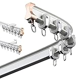 【Uso multiplo】Il binario per tende flessibili a soffitto è perfetto in qualsiasi scena. È possibile utilizzare il binario per tende per finestre dritte e a golfo, bagno, stanza divisoria, angolo doccia.